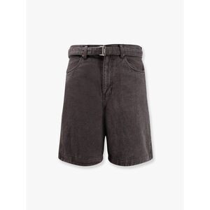 Sacai Men Black Denim Bermuda Shorts With Belt
